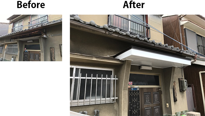 大阪府守口市内の屋根工事・雨漏り修理