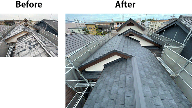 尼崎市内の屋根工事・雨漏り修理 9事例
