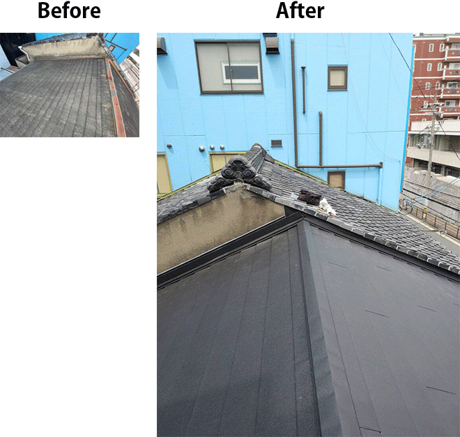 大阪市内の屋根工事・雨漏り修理 41事例