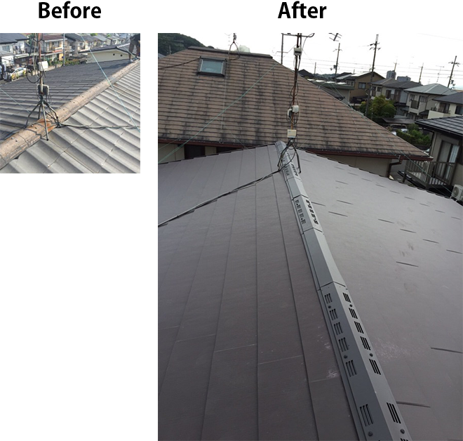 京田辺市内の屋根工事・雨漏り修理 4事例