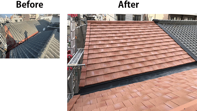 屋根の葺き替え工事　215万円　大阪市淀川区