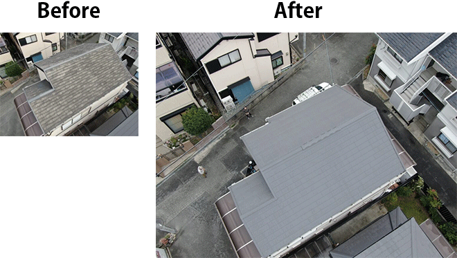 大阪府寝屋川市の事例(費用:85万円/工期:1日)