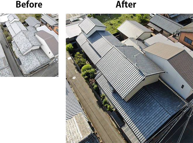 奈良県橿原市の古民家の屋根リフォーム・外壁リフォーム　1018万円